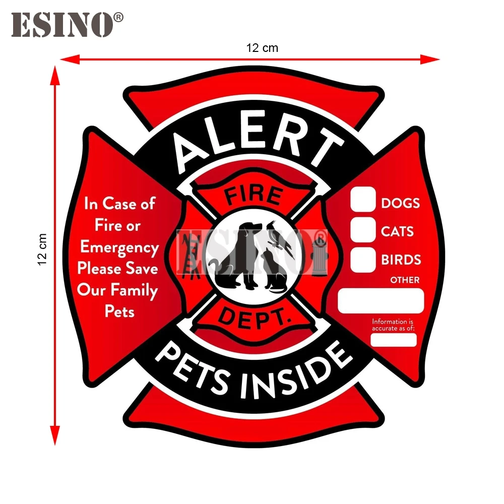 Creative Safety Warning Caution Danger Pets Inside Alert PVC Waterproof Car Truck Boat Body Sticker Pattern Vinyl Decal