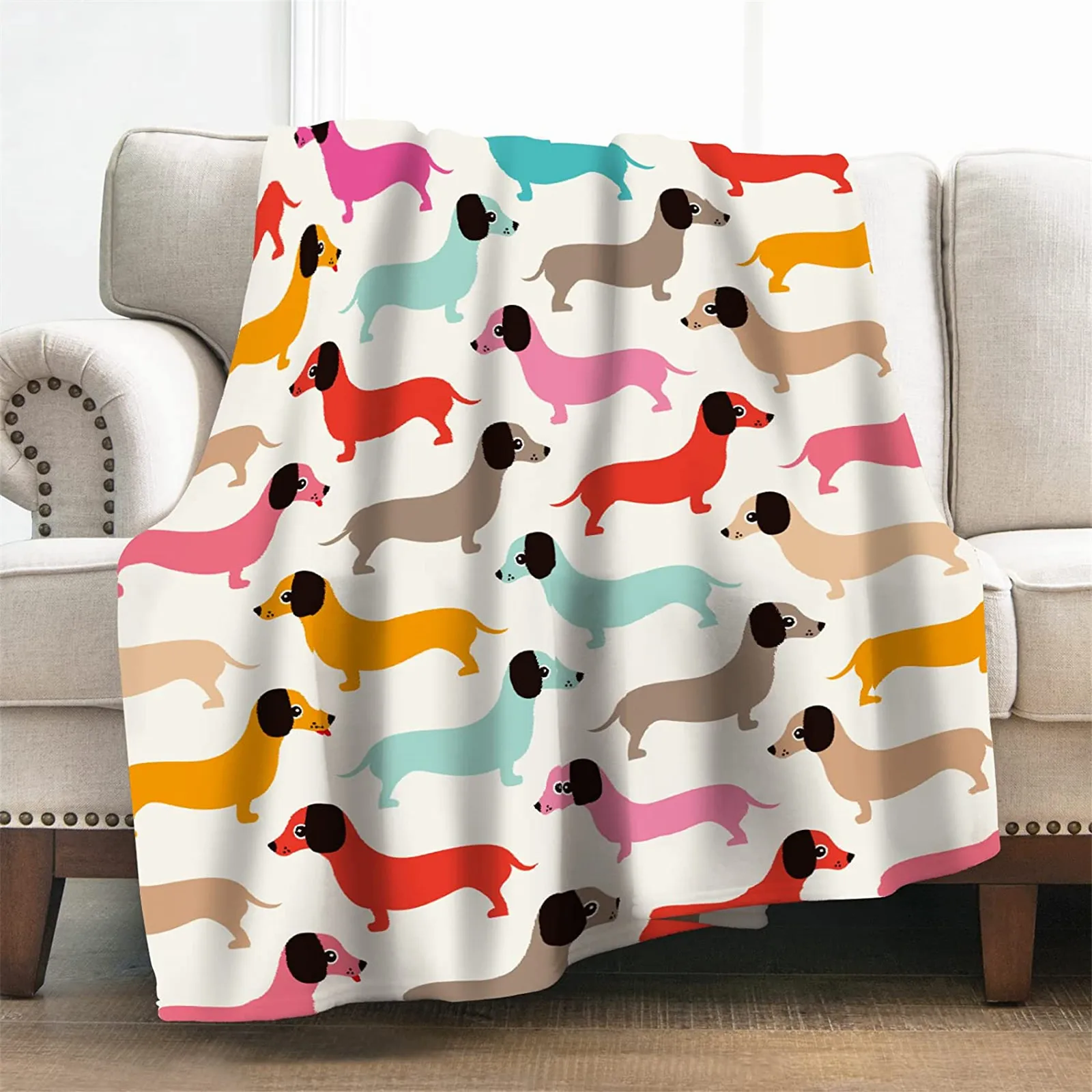 

KACISSTY Fashion Animals Blankets Dachshund 3D Printed Portable Throw Blanket for Bed Quilt Dog Flannel Quilts Dropshipping