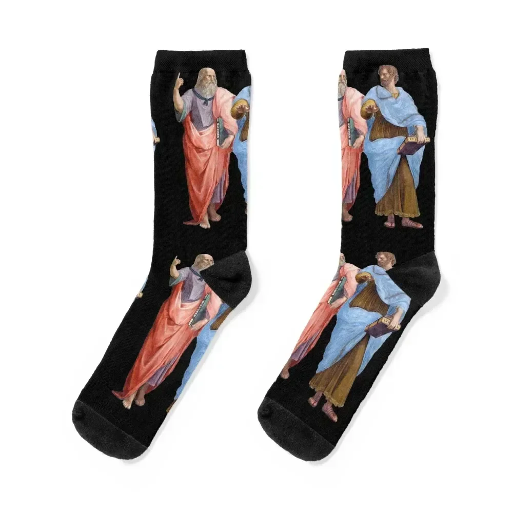 

Plato and Aristotle Socks sports stockings Men's designer Crossfit Socks Girl Men's