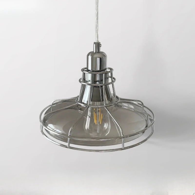 باوهاوس الرجعية الحنين قلادة ضوء LED النمط الصناعي مطعم مقهى منصة مشروبات ضوء الزجاج الإبداعي السرير مصباح معلق