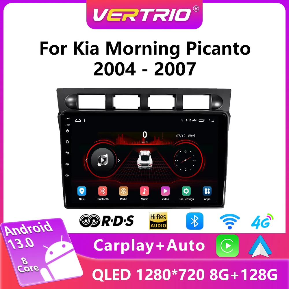 

Car Radio Android 13 For Kia Morning Picanto 2004-2007 Multimedia 4G WIFI GPS Navigation 2 Din Head Unit Stereo Autoradio Auto