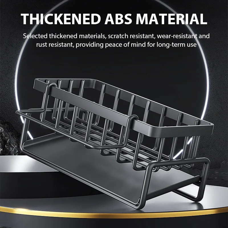 Kitchen Sink Drain Rack Organizer Plastic Desktop Self-draining Sink Shelf Soap Sponge Holder Dishcloth Towel Rack Filter Basket