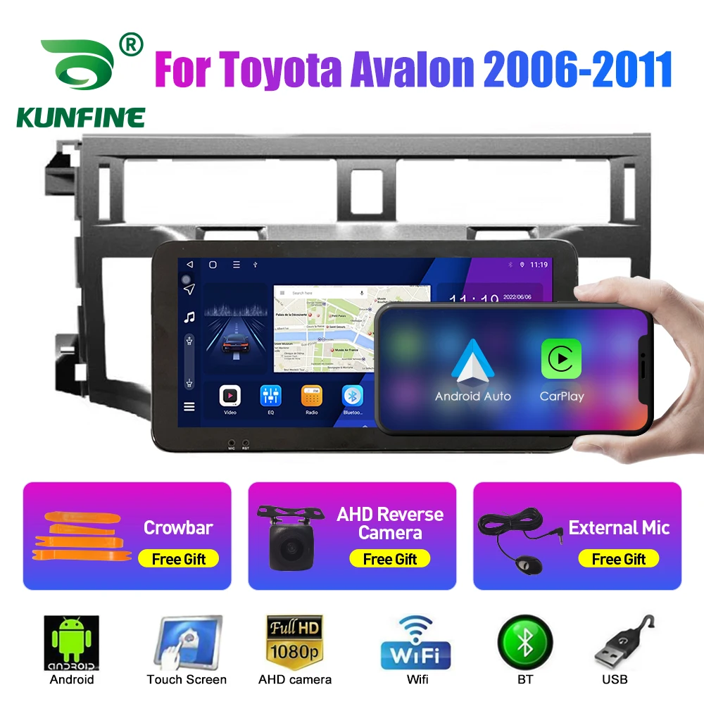 

10,33-дюймовый автомобильный радиоприемник для Toyota Avalon 2006-2011 2Din Android, восьмиядерный автомобильный стерео DVD, GPS-навигатор, плеер QLED, экран Carplay