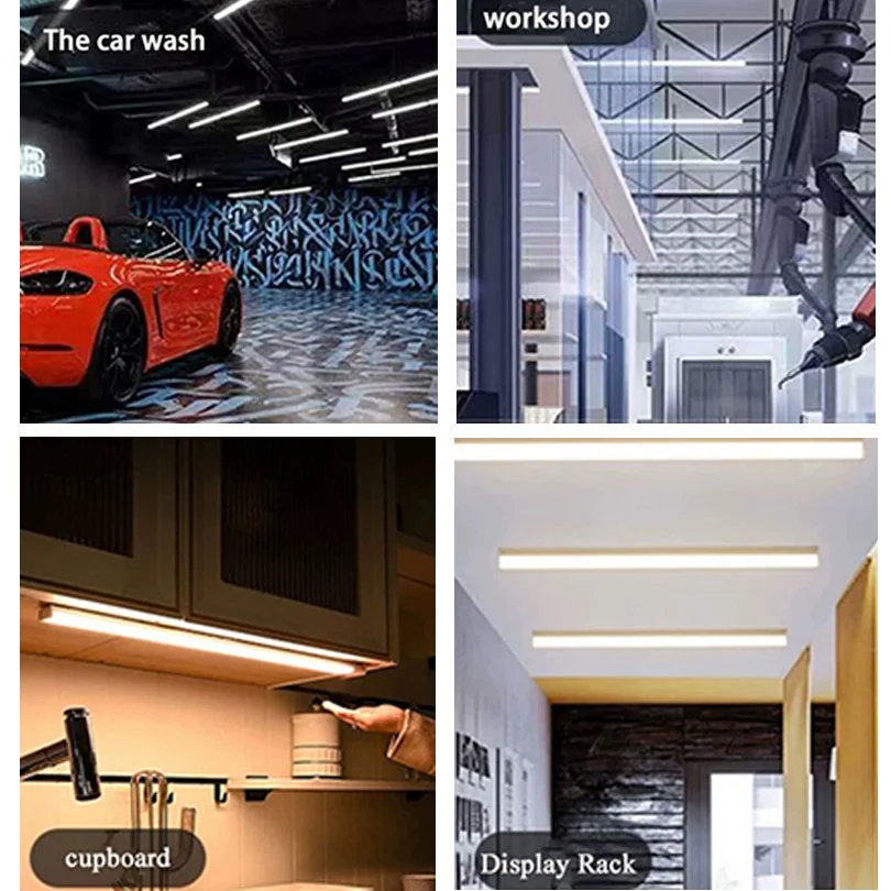 Led 220 فولت أنبوب ضوء غرفة قطاع مع كابل أنبوب أضواء تركيبات للمنزل غرفة نوم المطبخ إضاءة الخزانة مصباح داخلي أنبوب 110 فولت #6