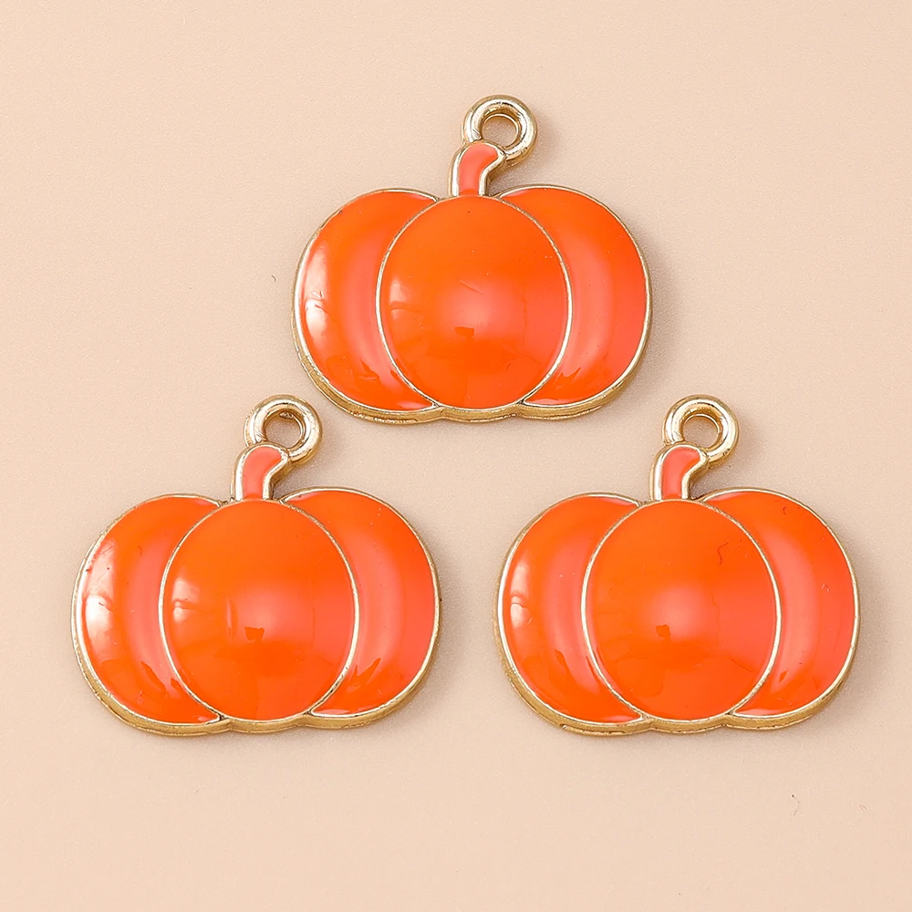 Leslie 10 Stück süße Thanksgiving Day-Anhänger, Emaille, Mais, Weizen, Vogelscheuche, Ahorn, Türkei, Charms für Halskette, Ohrringe – Detail 13