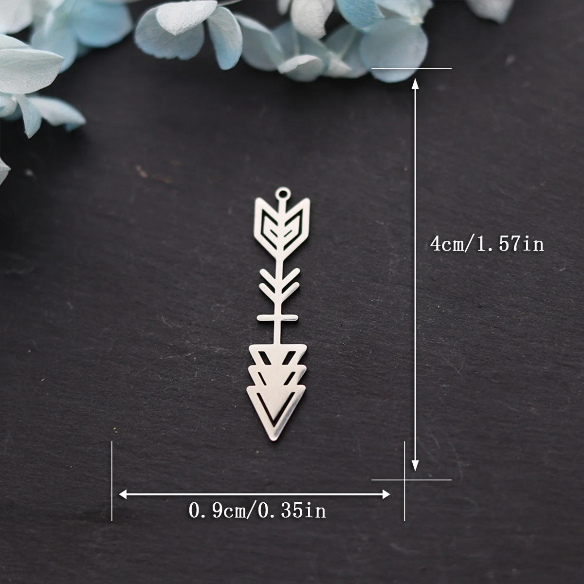 3pcs DIY Earring Charms Wholesale Stainless Steel Triangle Connectors Charm Arrow Pendant Necklace DIY Jewelry Making