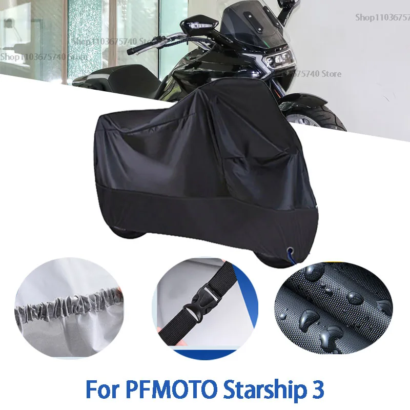 

Motorcycle Full Covers For Pfmoto Starship 3 Car Outdoors Sun Protection Dust No Ear Thickened Oxford Clothcover Accessories