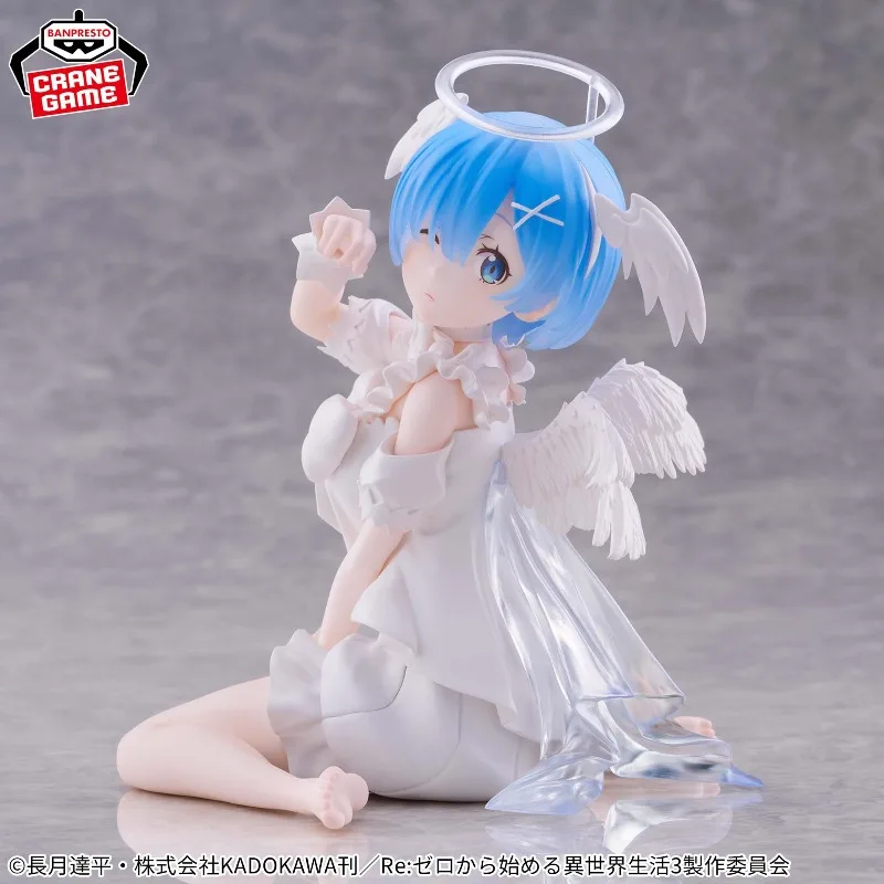 Banpresto Re ZERO Starting Life in Another World Anime Rem Angel Relax Time Action Figures Model Figurine Original Figuarts view 4
