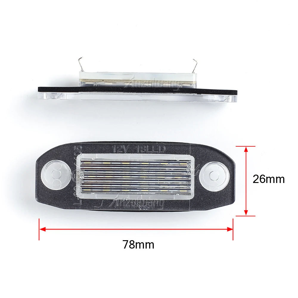 

2Pcs Car License Plate Number Lights LED Canbus Error Free 12V For Volvo V50 V60 V70 C30 C70 Car Lights 30753839 31253006