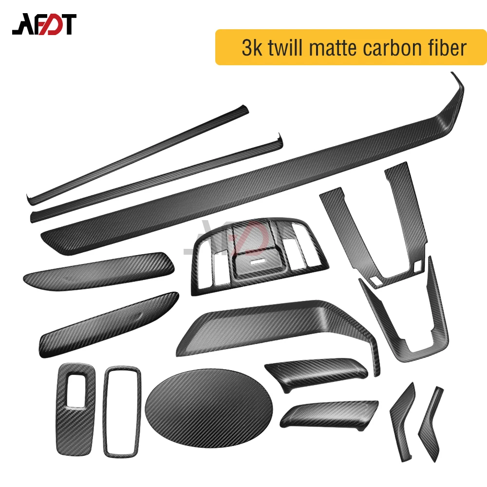 AFDT For Porsche 911 992 Car Interior Real Carbon Fiber Center Console Panel Cover Door Strips Trim Accessories 2019-2024