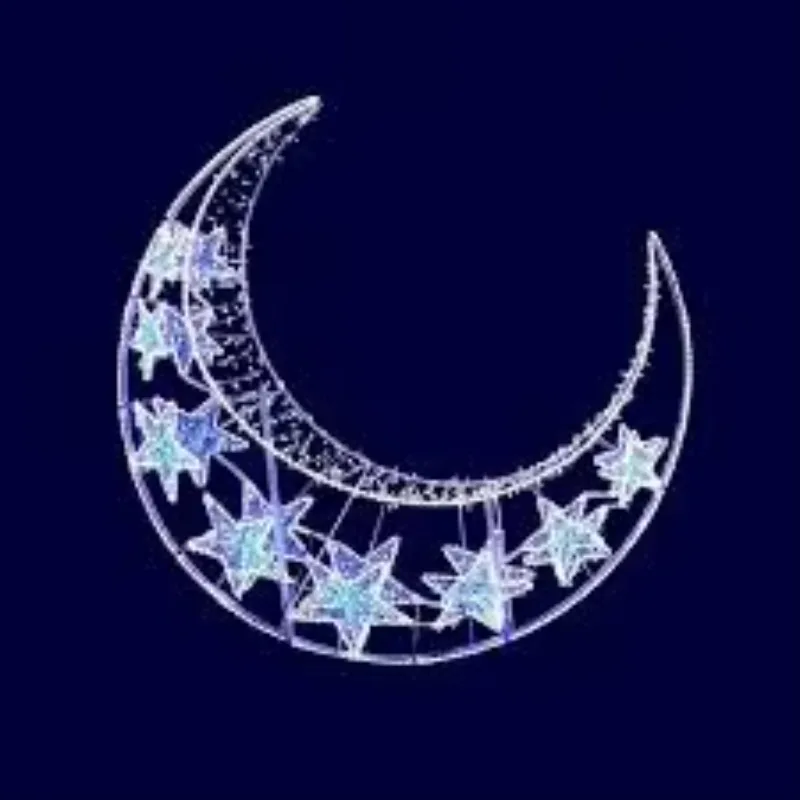 Giant Star Moon Pattern Outdoor Garden Decorations Large Lighting Open Decorations Ramadan Easter Holiday Supplies