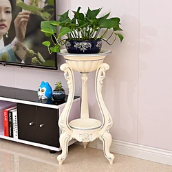 European Multi-layer Flower Stand-Plastic Flower Pot Shelf Balcony Floor Hanging Orchid Stand Support for Multiple Pots