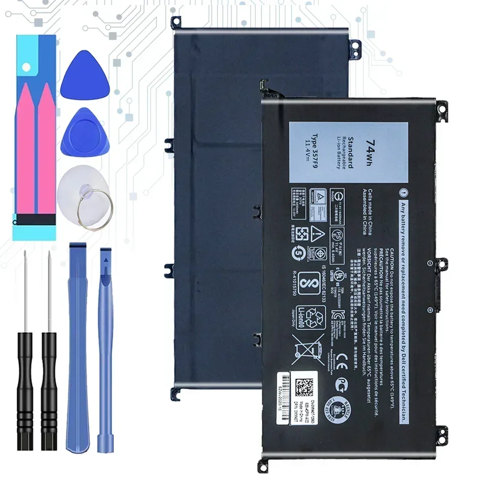 

Аккумулятор 357F9 11,4 в, 74 Вт-ч для Dell Inspiron 15- 7000 7559 7557 7566 7567 Φ