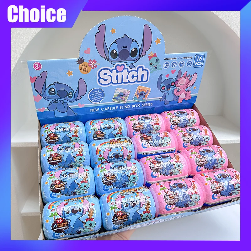 

1/16pcs Disney Stitch Combination Blind Box Surprise Backpack Jewelry Keychain Pendant Toy Cute Cartoon Rope Doll Children Gift