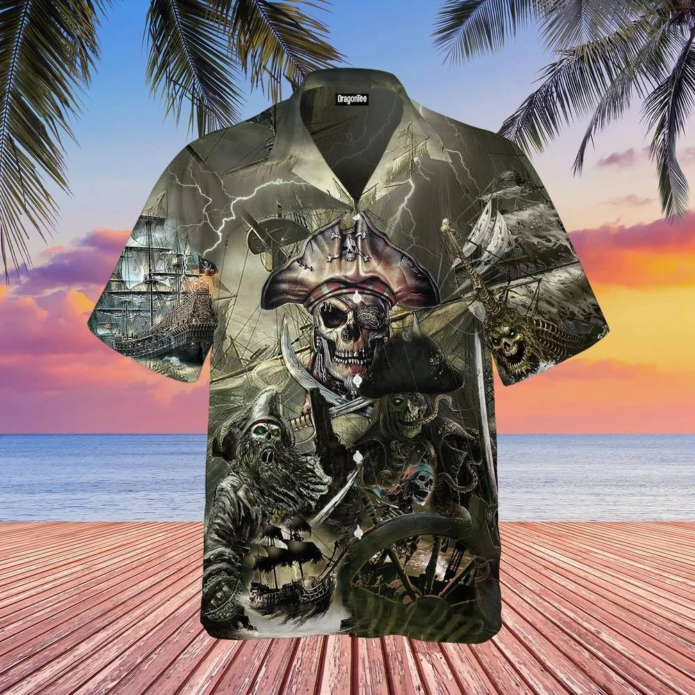 Hot Sale Men's Cuban Shirt Shark 3D Print Hawaii Beach Summer Marine life Short Sleeve Tops Oversize Chemise Homme