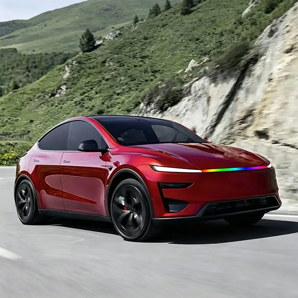 RGB Full-Width Sequential DRL Bar Fits Tesla Model Y Refreshed 2025-2026