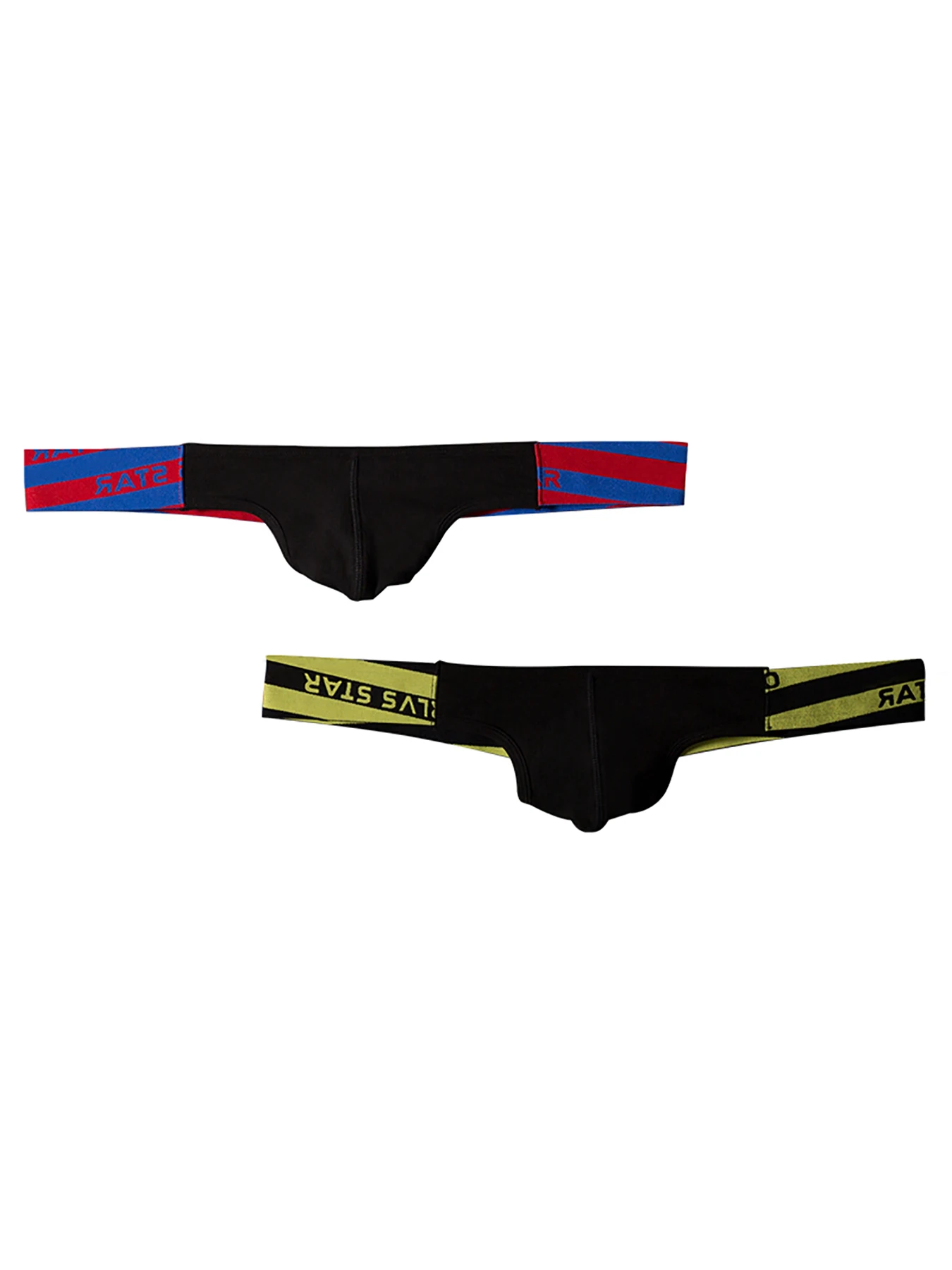 

2pcs Men's Thong Hip Clip Waist Double Thong Super Low Waist Sexy Lifted Buttocks Empty Gay Sexy T-pants