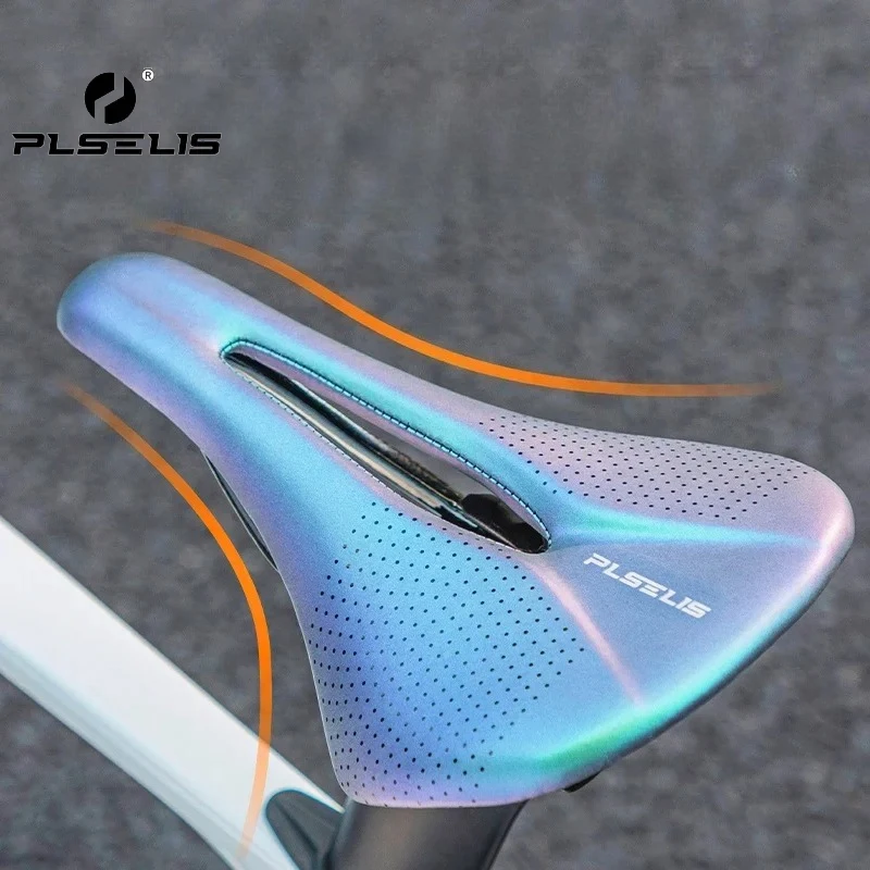 

PLSELIS Popular Road & Mountain Bike Saddle: High-End Carbon Fiber, Lightweight, Short Nose, Breathable Hollow Seat Cushion