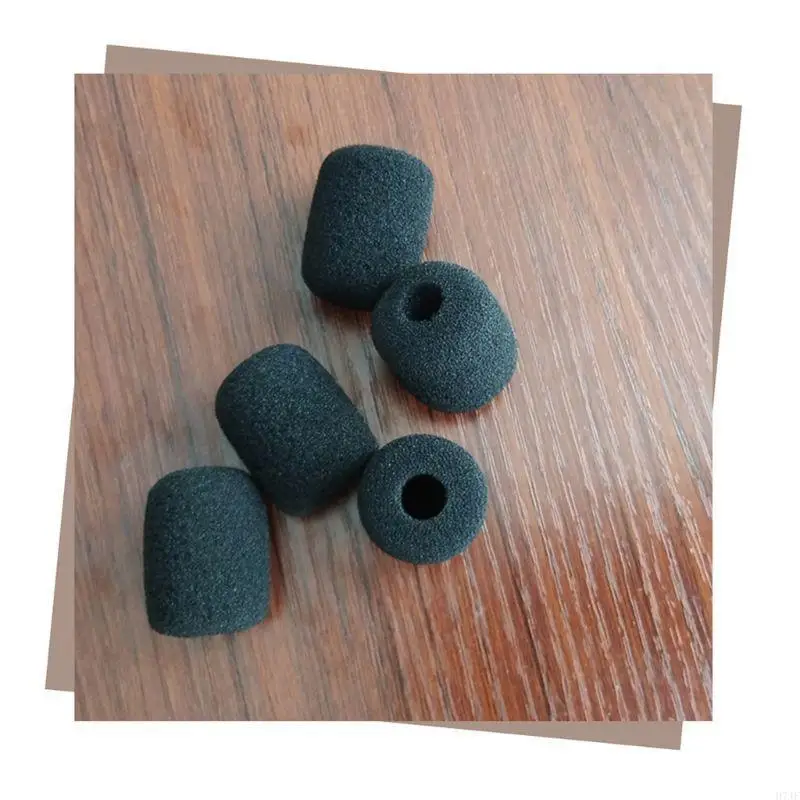 H7JF 5pcs سماعة الميكروفون الأسود غطاء ميكروفون الزجاج الأمامي