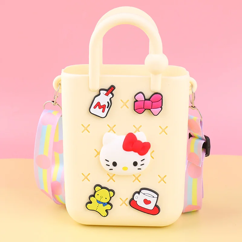 Sanrio My Melody Silicone Children's Bag, Hello Kitty, KEROKERO Handbag, Kuromi Wallet, Keychain, Cinnamoroll, Pocketbook