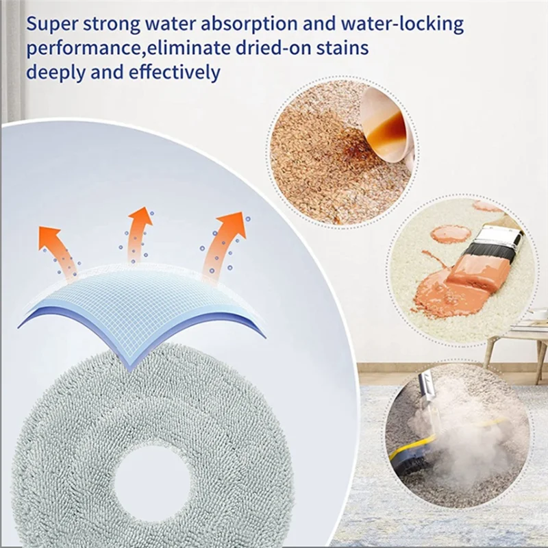 

ABUP-8PCS для Dreame L10S Pro Ultra Heat, X30 Ultra, X40 Ultra, S30 Pro Ultra Детали Держатель для швабры Кронштейн Моющаяся ткань для швабры