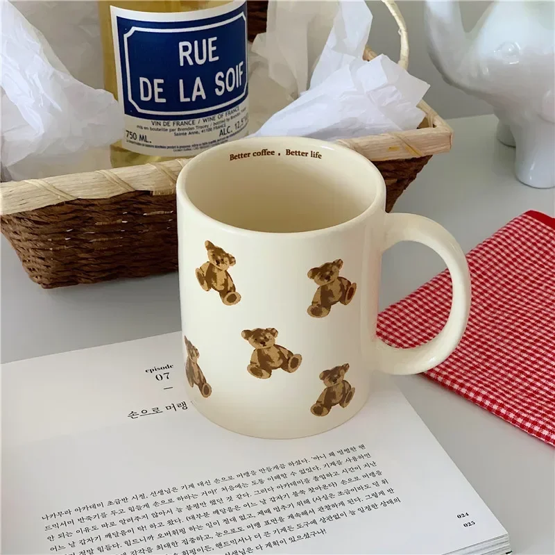 Adorable Cartoon Bear Mug, Heat-resistant and Stylish Ceramic Cup, Ideal for Breakfast and Brunch