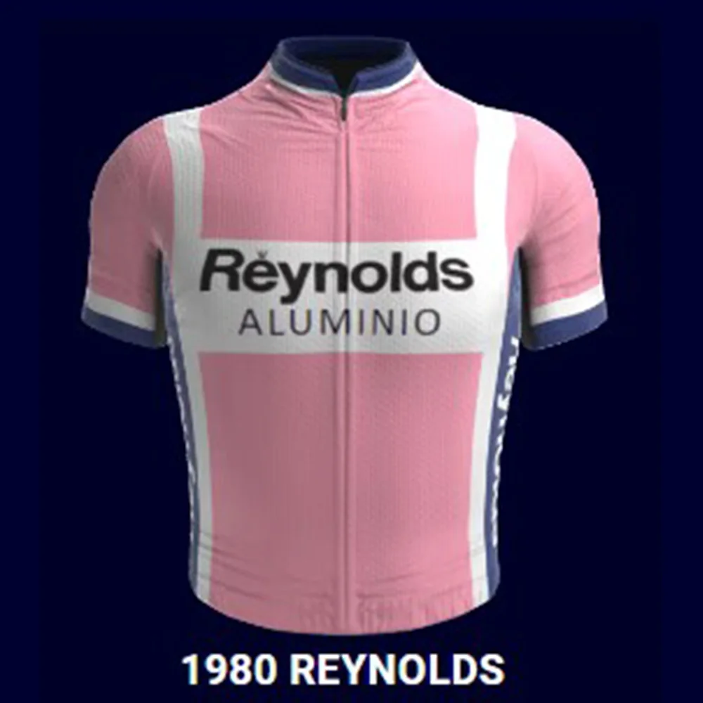 Reynolds Retro Cycling Jersey Men Short Sleeve VillageCycling Bike Clothing Cycling Wear Jersey Bicycle Clothes  Salvarani