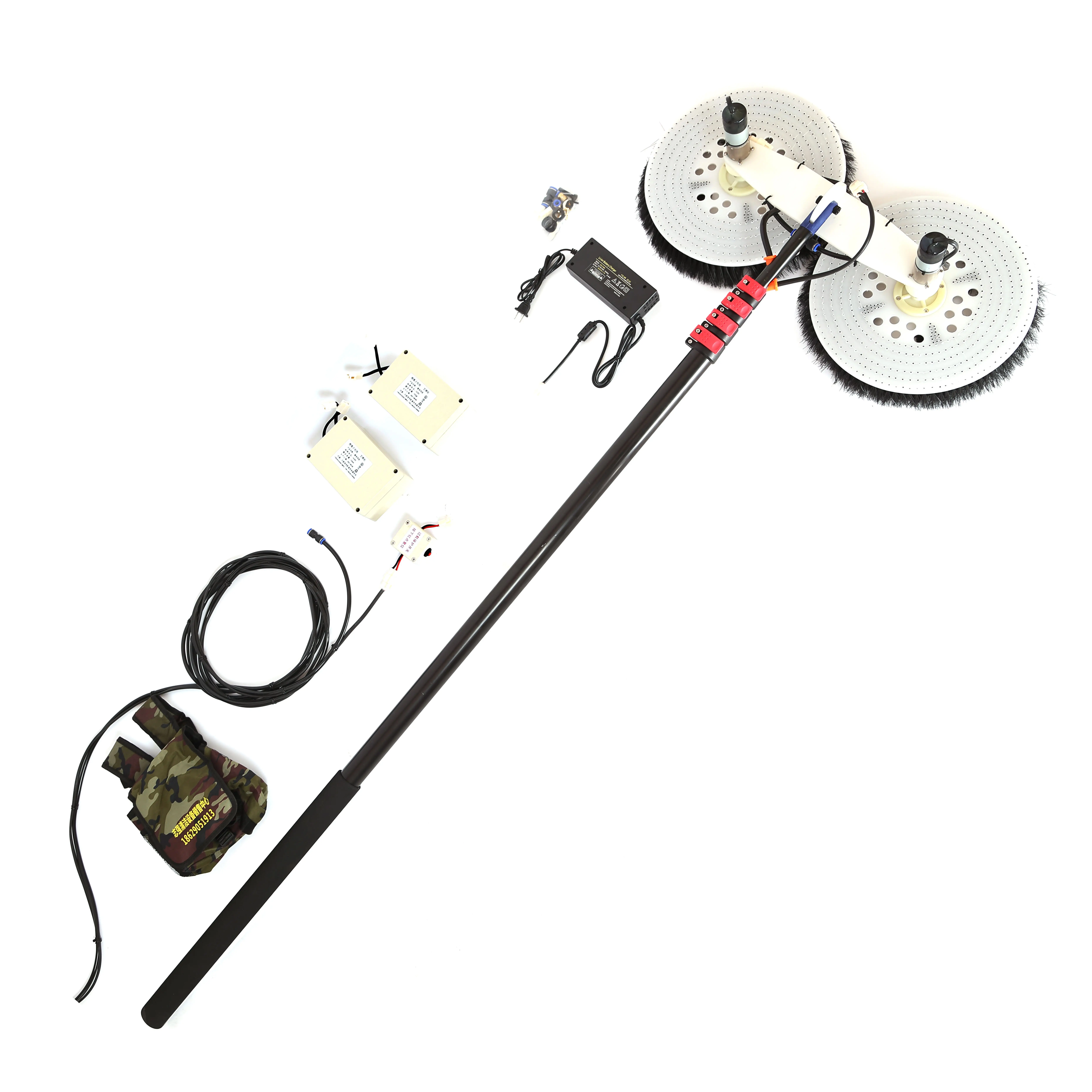 7.5m Telescopic Double Head Roller Cleaner | Auto Solar Washing Robot Factory Direct PV Maintenance Equipment For Large Power St