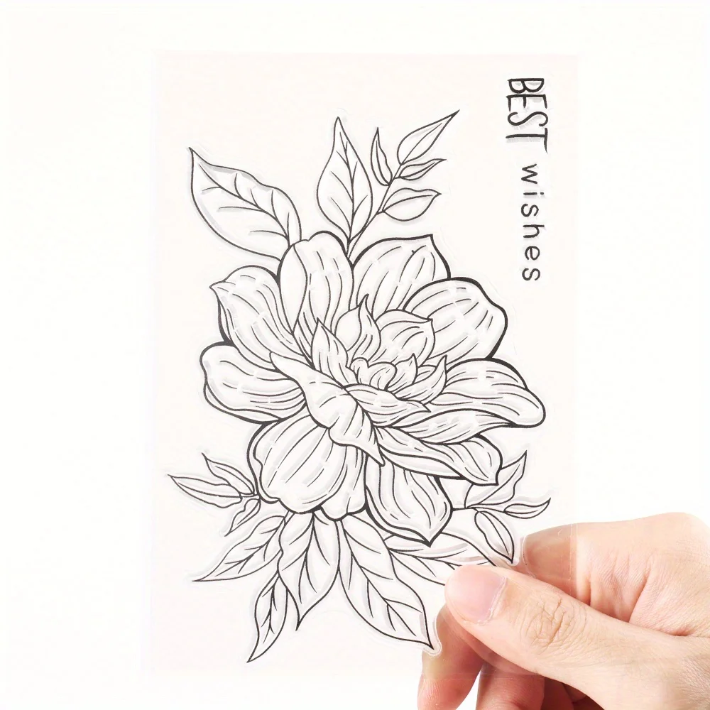 Flower Transparent Seal Stamps Vintage Floral Clear Stamp for Cards Making Decorative Photo Album Scrapbooking Journal Supplies