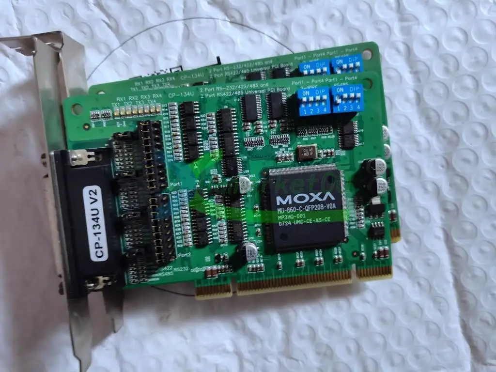 ONE USED MOXA CP-134U V2 4-port RS-422/485 PCI multi-serial card