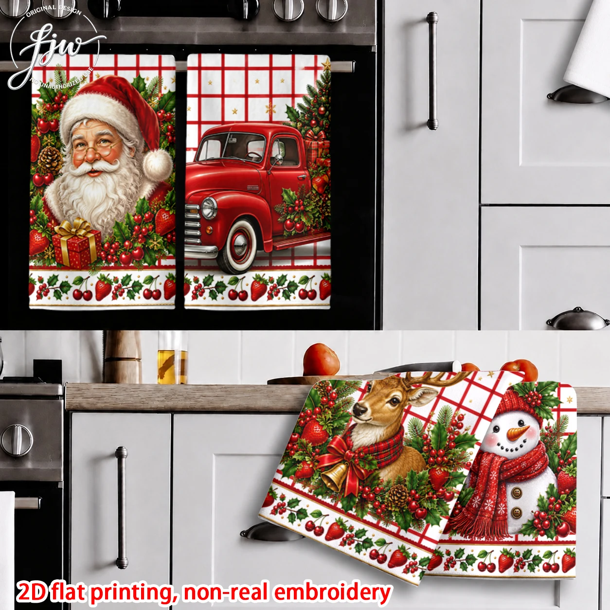6pcChristmas  Vintage Farmhouse Holiday Garden Flags for Yard Outdoor Decor