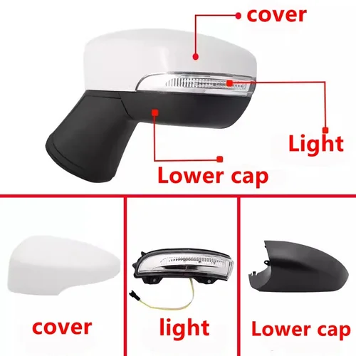 Imagen 2 del producto Cubierta de espejo retrovisor para coche, lámpara de luz de giro, marco de lente, tapa inferior para CHANGAN CS15 2016 2017 2018, 1 Uds.