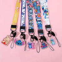 Disney Stitch Mobile Phone Straps for Keys ID Card Gym Neck Strap Lanyard Badge Holder Neck Strap Hang Rope Lariat Lanyard