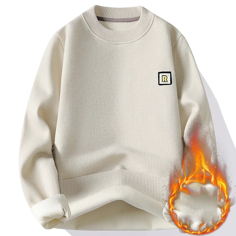 Men's Warm Knitted Sweater Streetwear Pullovers Casual Thick Sweater Male Fashion Clothing Spring Autumn Winter Men Clothing