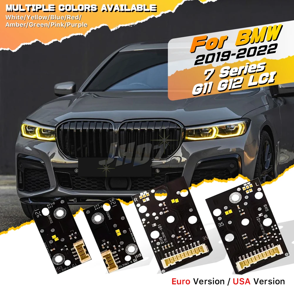 

Yellow LED Angel Eyes DRL Chip Board For BMW 7 Series G11 G12 LCI Eu USA Version LED Headlight Daytime Running Light Amber White