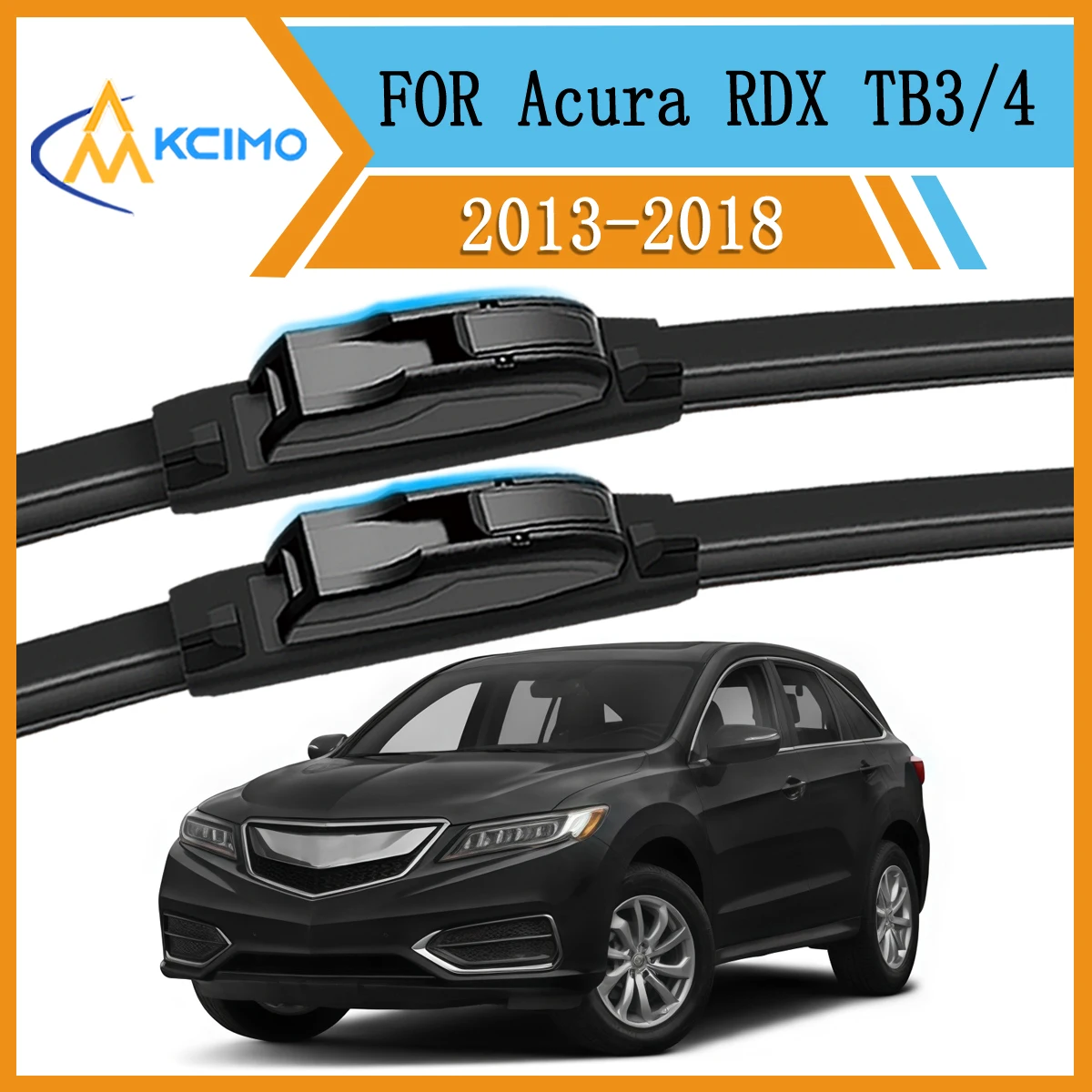 

Set of 2 Premium Beam Wiper Blades For Acura RDX TB3/4 2013-2018 Quiet Performance Streak-Free Windshield Easy to Install
