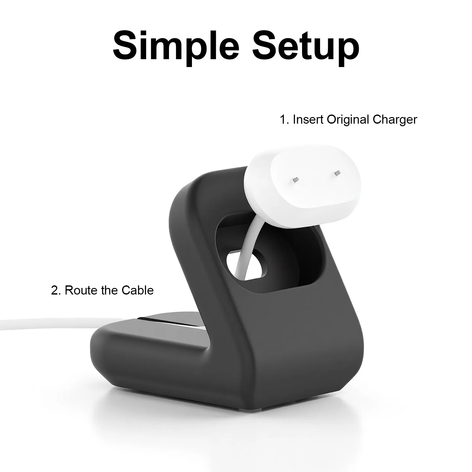 Desktop Charger Dock For Google Fitbit Air ABS Non Slip Stand Storage Holder Compact Charging Base for Home Office Travel