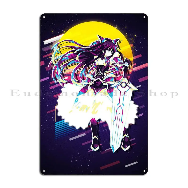 Tohka Yatogami Date A Live Metal Plaque Pub Party Cave Create Wall Decor Tin Sign Poster