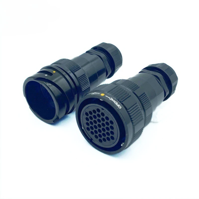 Round waterproof aviation plug, stage light 37-pin connector, industrial high current high voltage butt