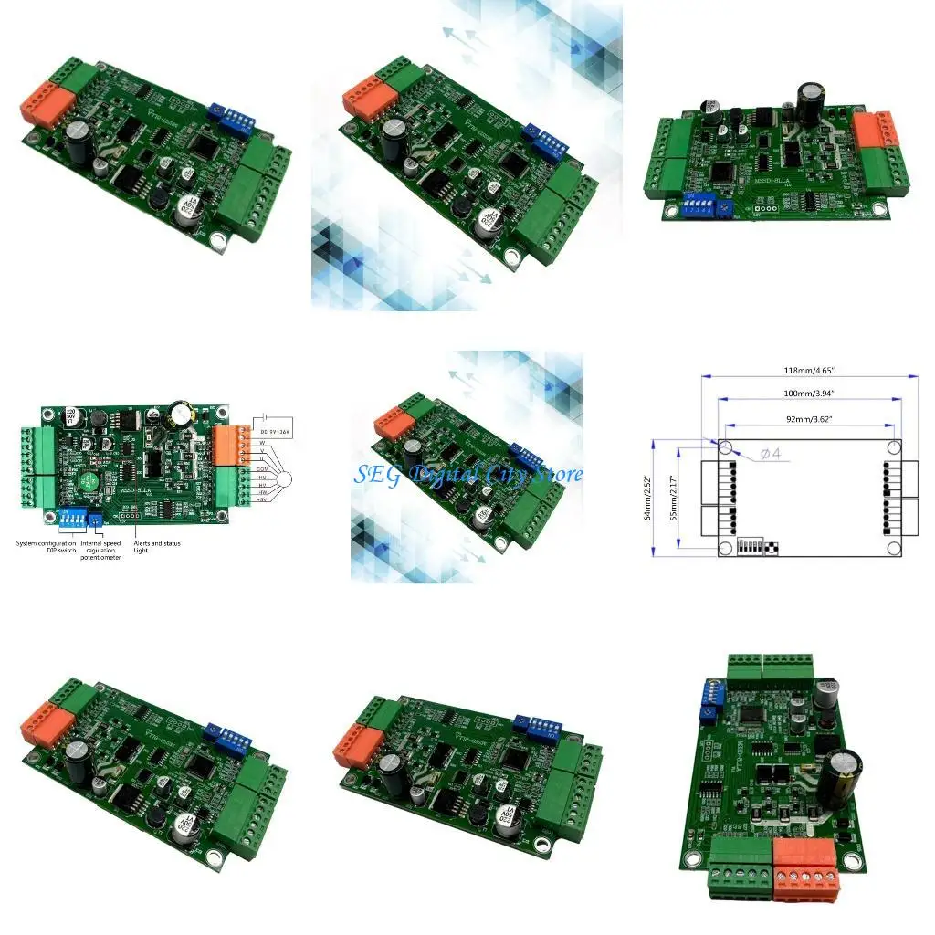 

U75B Мощный контроллер драйвера бесщеточного двигателя для инженеров-энтузиастов DIY 9 В-36 В