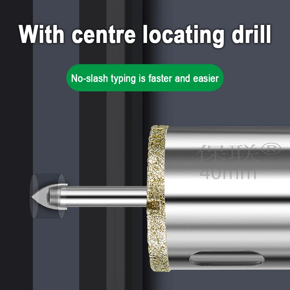 1 قطعة 16 مللي متر-120 مللي متر الماس هول المنشار بت مع الثلاثي تحديد المواقع الطيار بت للزجاج بلاط البورسلين السيراميك الرخام الجرانيت #4
