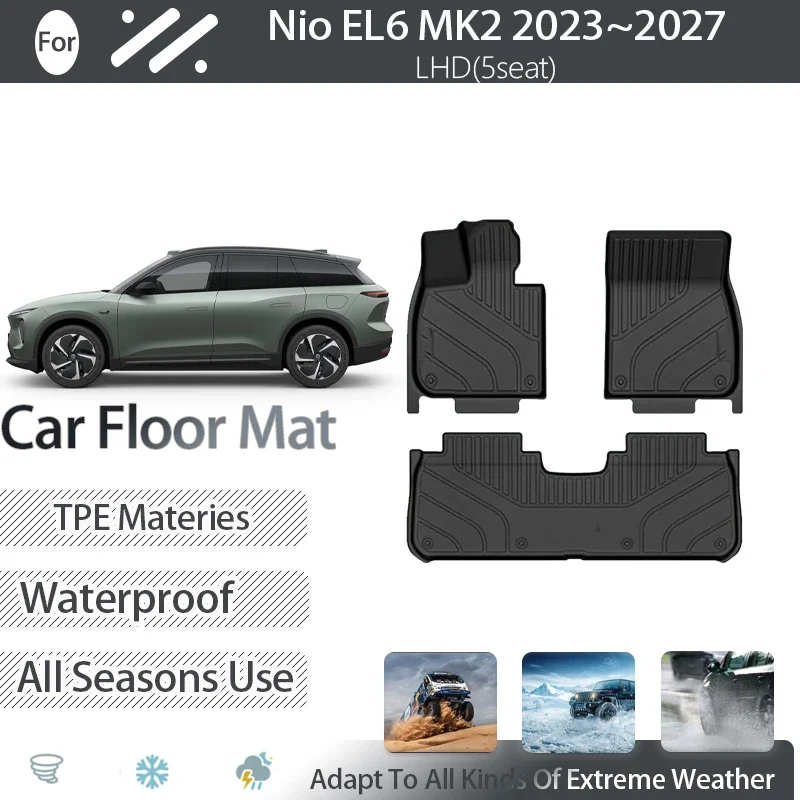 Car Floor Mats For Nio EL6 ES6 MK2 2023 2024 2025 2026 2027 Anti-dirty Carpet Left Hand Dand Pad Foot Cover Rug Auto Accessories