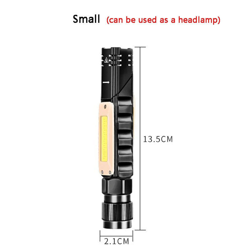 Super Bright Multi-functional Torch Flashlight Work Light Strong Magnetic Torch Waterproof Portable Rechargeable Led Lamp