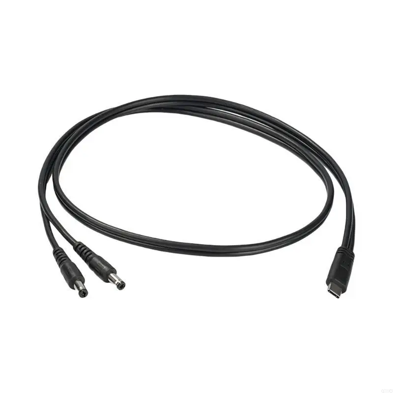 Q39D USB C đến Double DC5.5x2,5mm Dây nguồn cho các thiết bị 20V và máy tính xách tay 65W Công suất 3,28ft