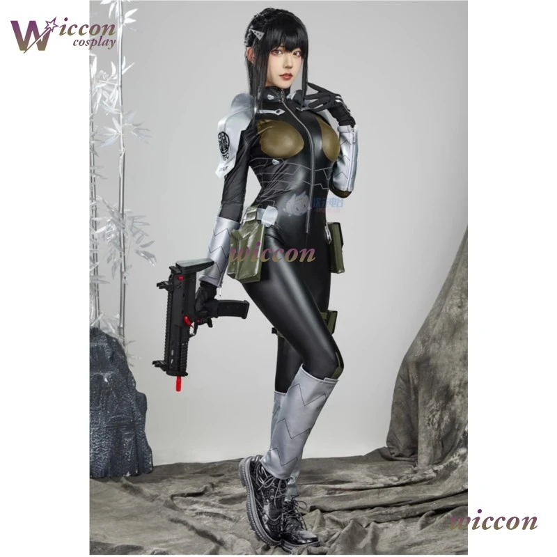 

Cosmic Kaiju No 8 Mina Ashiro PU Leather Battle Suit Cosplay Outfit Hibino Guard Combat Cosplay Halloween Costume Set