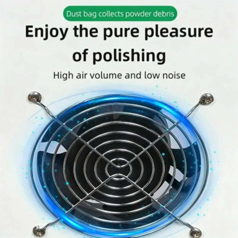 Grinding and Polishing All-in-one Machine with Dust Box Cover 220V 200W Small Desktop Jewelry Metal Wenwan Polishing Machine