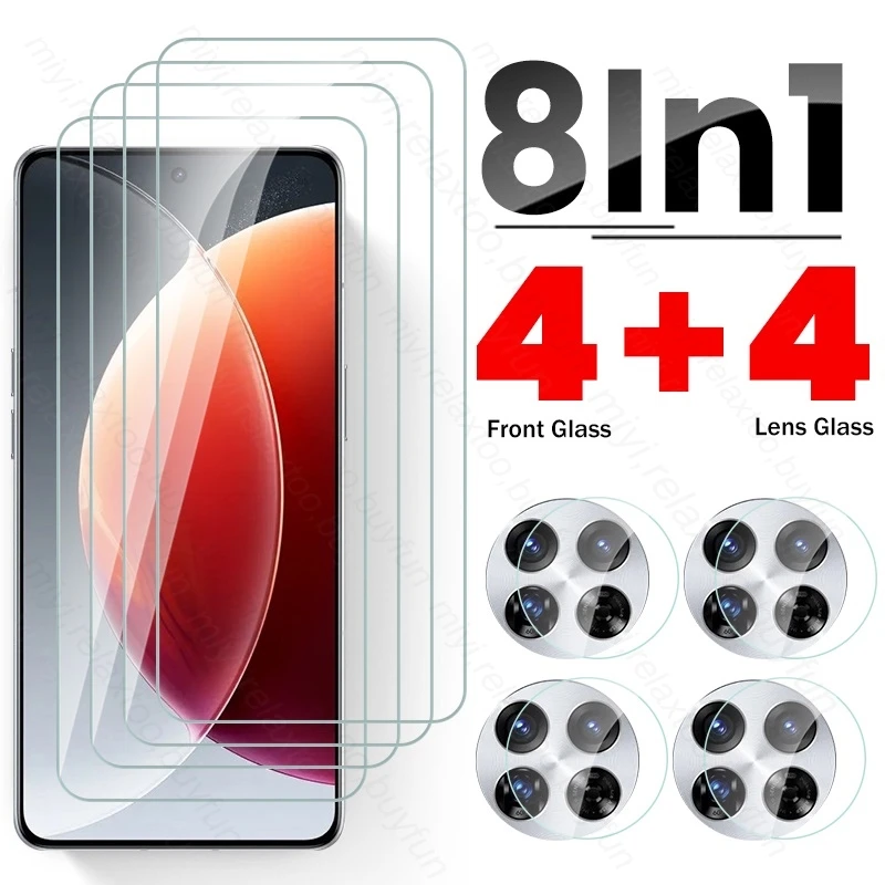 Camon30premier 5G Case 8 In 1 Tempered Glass For Tecno Camon30 Camon 30 Premier Pro 30Premier 30Pro 5G Camera Screen Protectors