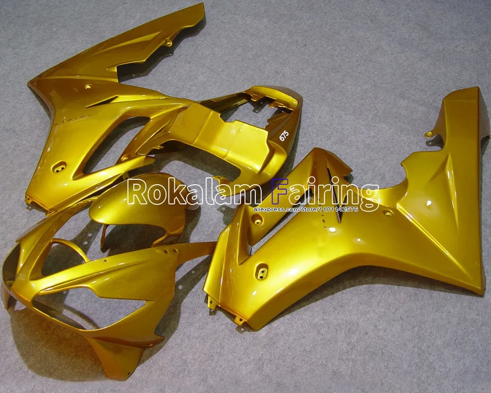 For Triumph 06 07 08 Daytona 675 Aftermarket Kit Fairing Daytona675 2006 2007 2008 Golden Cowlings (Injection molding)