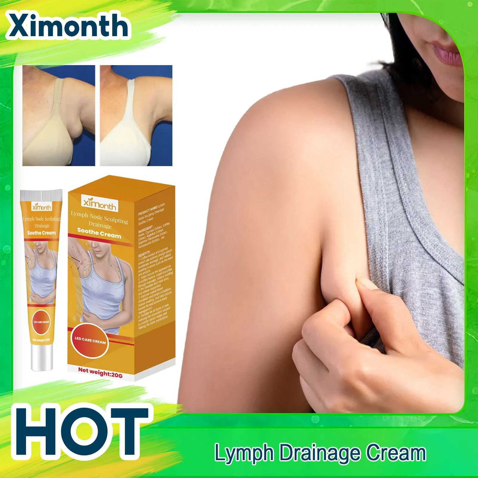 

Lipoma Removal Cream Treat Subcutaneous Lumps Neck Armpit Lymph Repair Anti Tumor Cellulite Swelling Lymphatic Drainage Cream