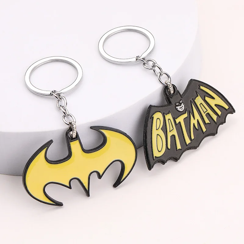 Batman alloy Key Chain Marvel legend Anime Avengers Western Animiation model decoration Pendant accessory Crafts Small gifts